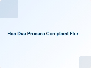 Florida Fair Housing Complaint Template