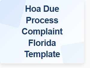 Florida Hoa Due Process Complaint Template