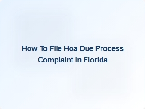 How to File Hoa Due Process Complaint in Florida