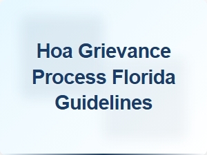 Hoa Complaint Filing Procedures Florida Guidelines