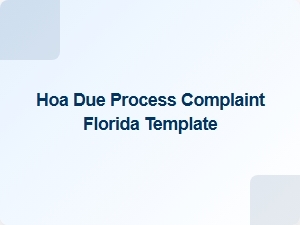 Hoa Due Process Complaint Template Florida