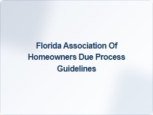 Florida Hoa Due Process Guidelines for Dispute Resolution