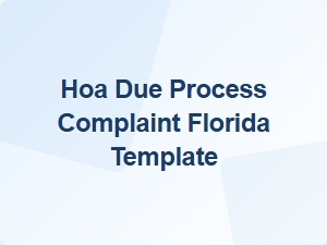 Hoa Due Process Complaint Template Florida
