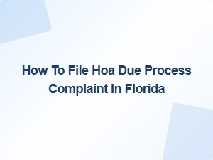 How to File Hoa Due Process Complaint in Florida