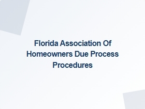 Florida Hoa Due Process Complaint Overview