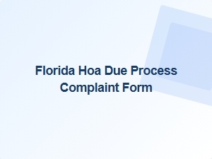 Florida Hoa Due Process Complaint Steps