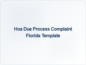 Hoa Due Process Complaint Florida Template Steps